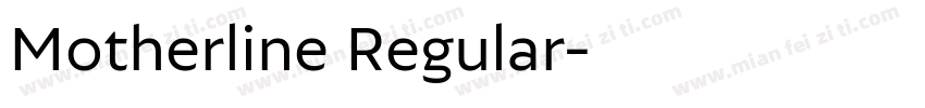 Motherline Regular字体转换